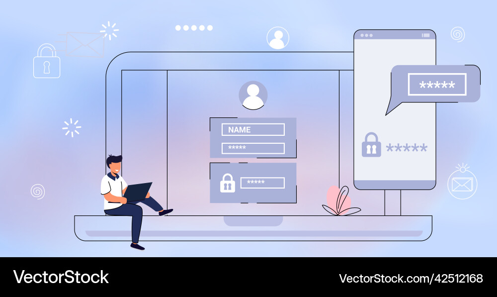2fa two factor authentication password secure 2fa two factor authentication password secure vector image