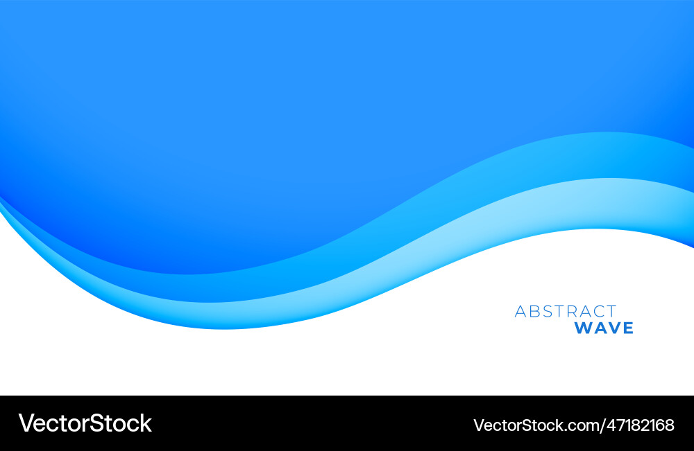 Abstract blue wave shape with dynamic curls vector image