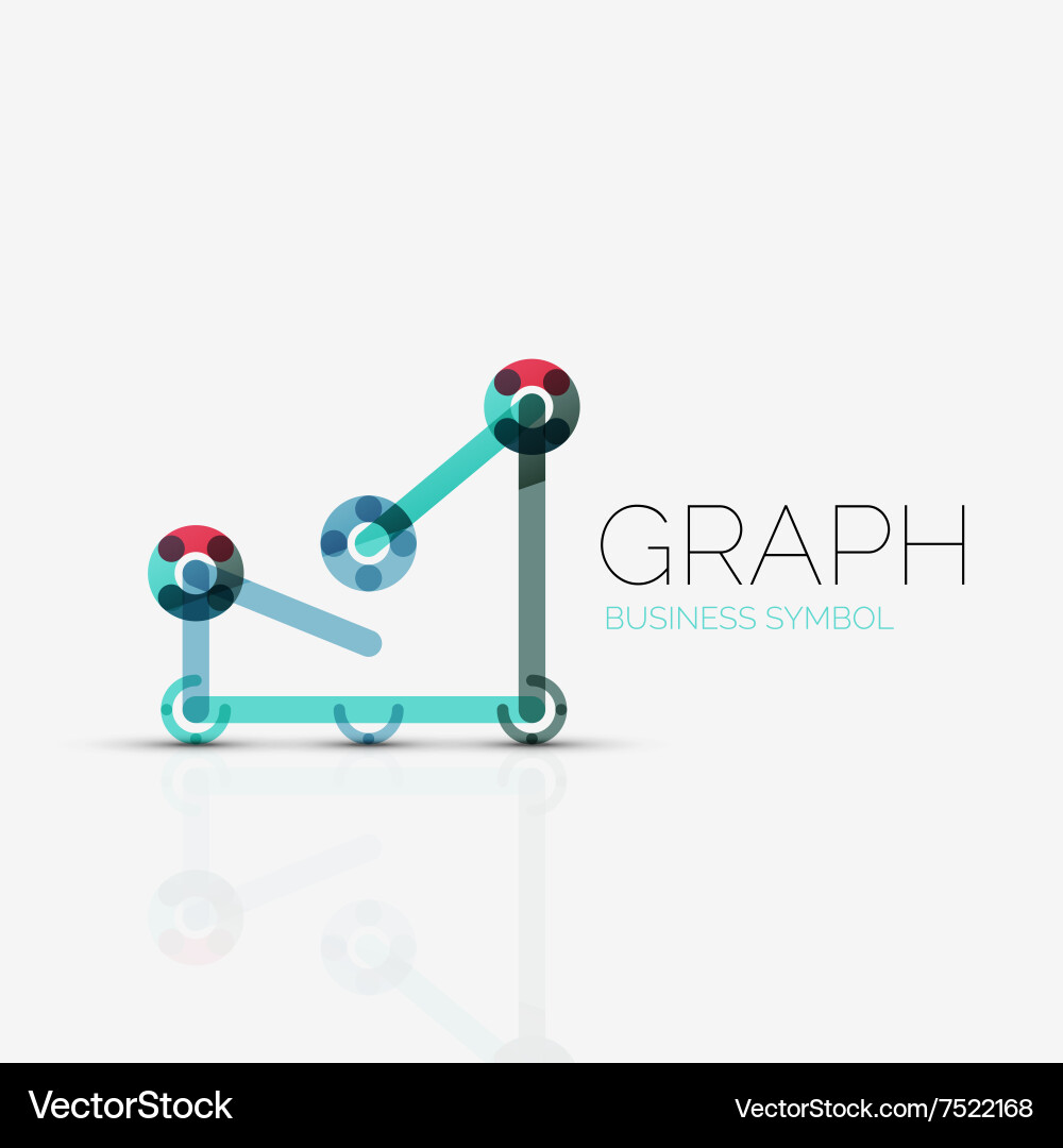 Abstract logo idea linear chart or graph Vector Image