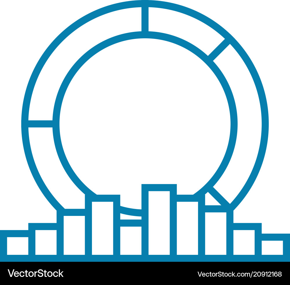 Analytical data linear icon concept Vector Image