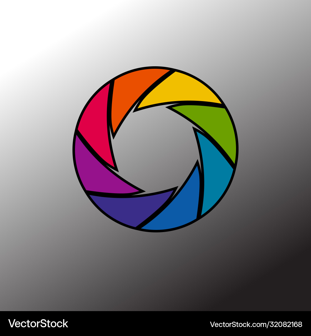 Camera shutter icon abstract backgrounddesign Vector Image