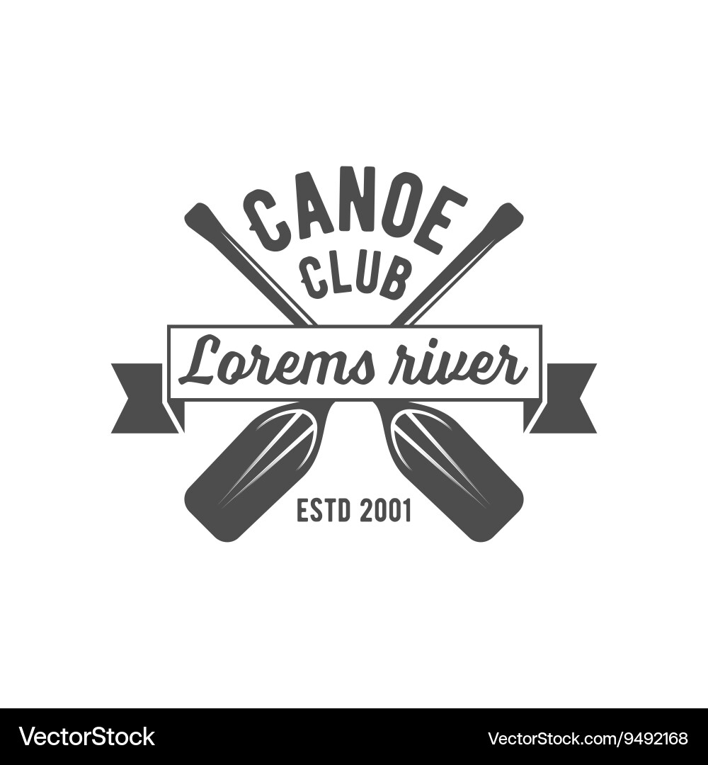 Canoe & Water Activity Badges vector image