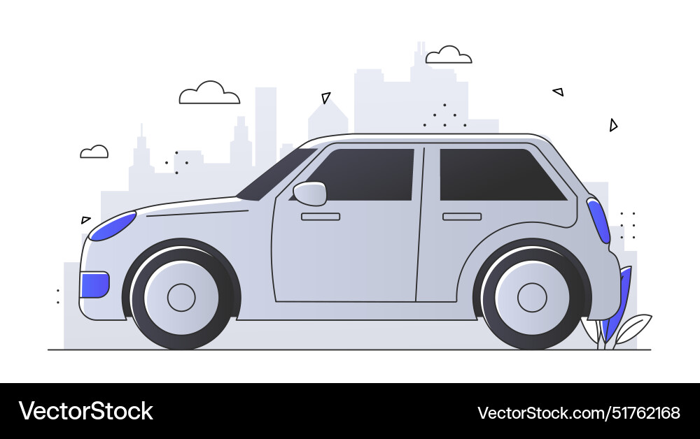 Car at road concept Royalty Free Vector Image - VectorStock
