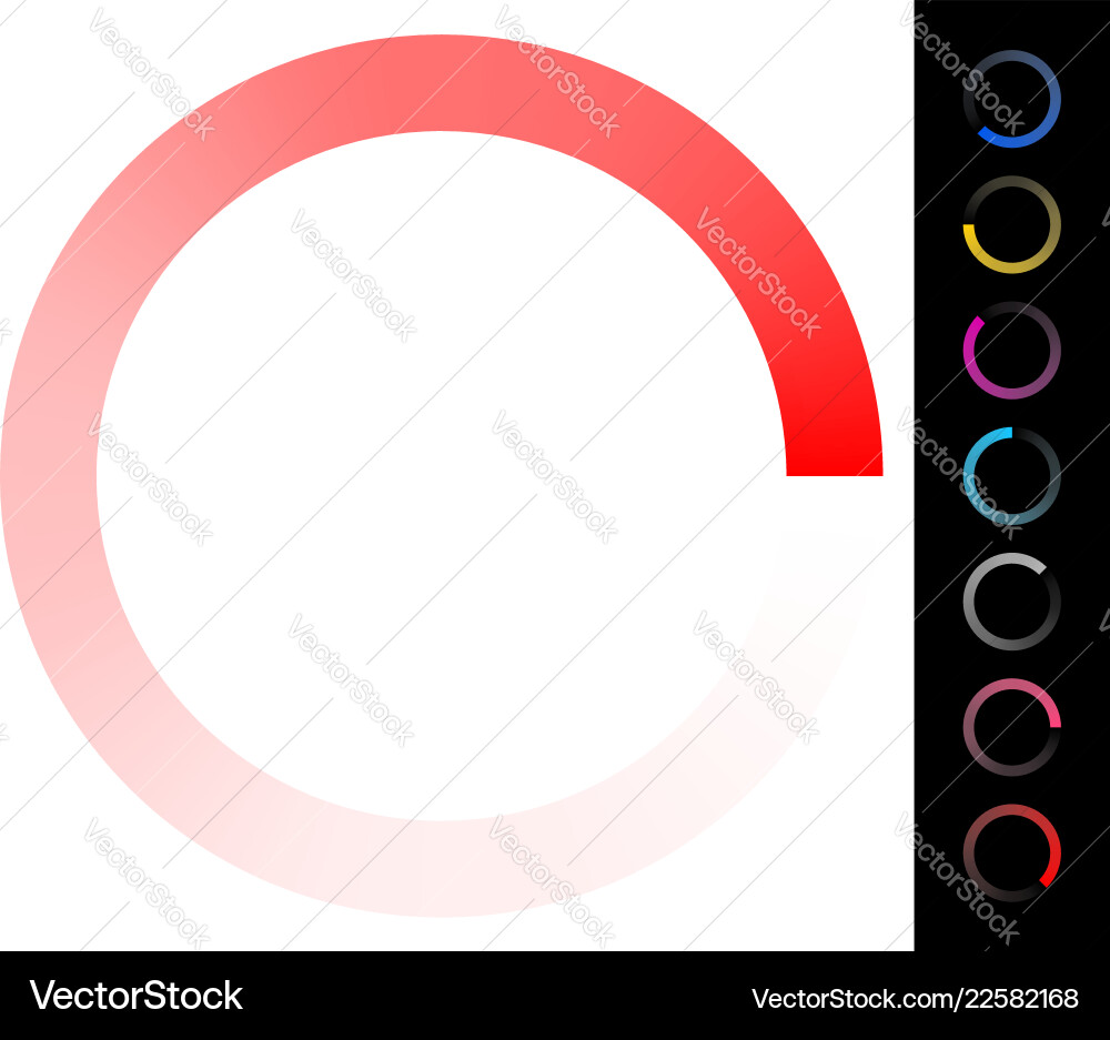 Circular preloader buffer loader element w Circular preloader buffer loader element w vector image