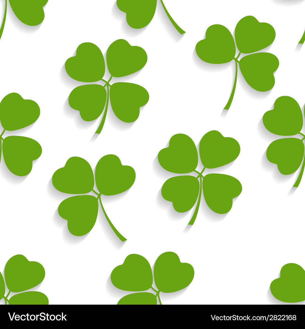 Clover Shamrock Pattern Vector Image