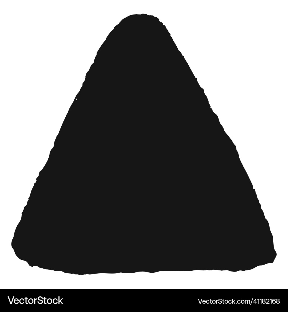 Crayon scribble textured triangle shape Vector Image