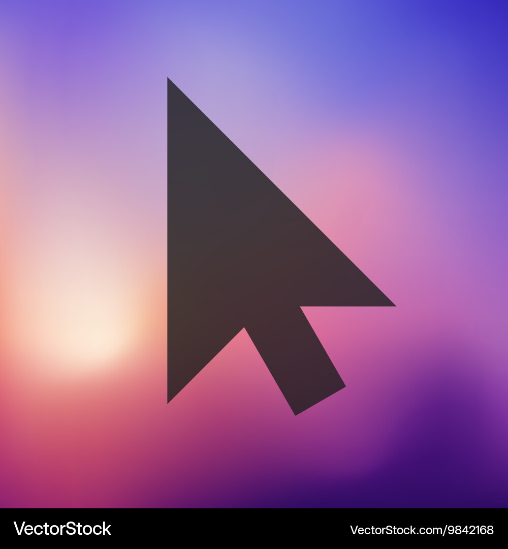 Cursor icon on blurred background Vector Image