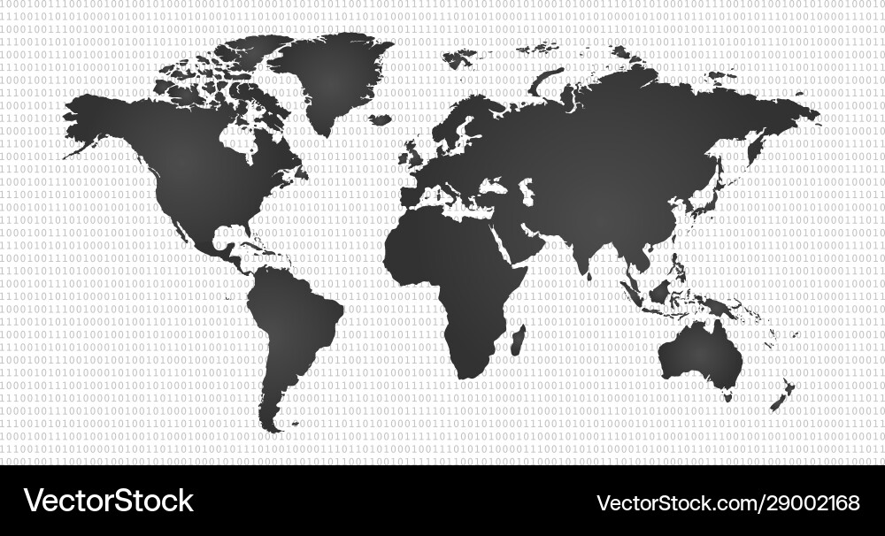 Digital background with world map information vector image