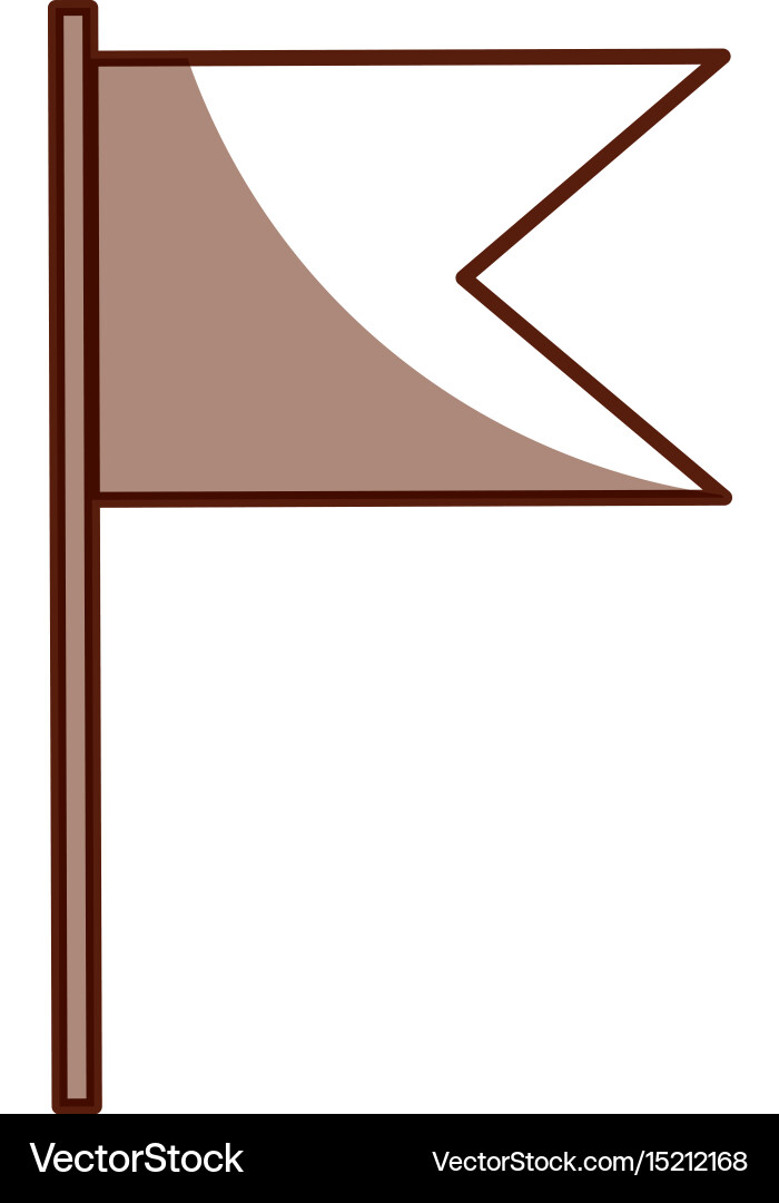 Flag pointer isolated icon Vector Image