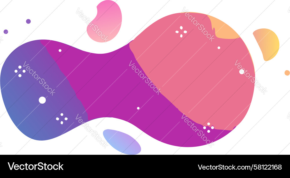 Fluid Gradient Blob Shape Vector Image
