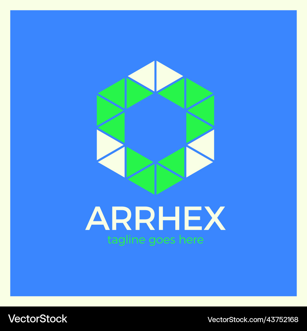 Hexagon arrow logo Royalty Free Vector Image - VectorStock