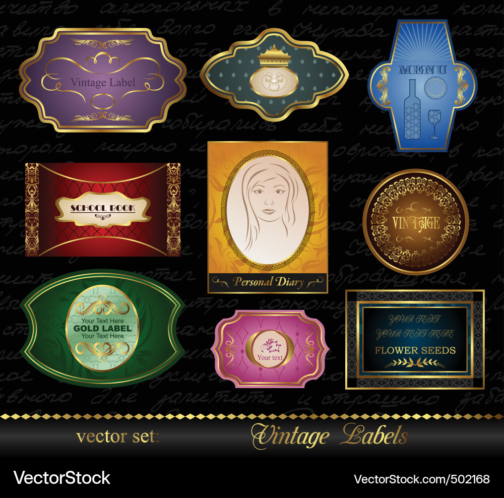Label frame Vector Image