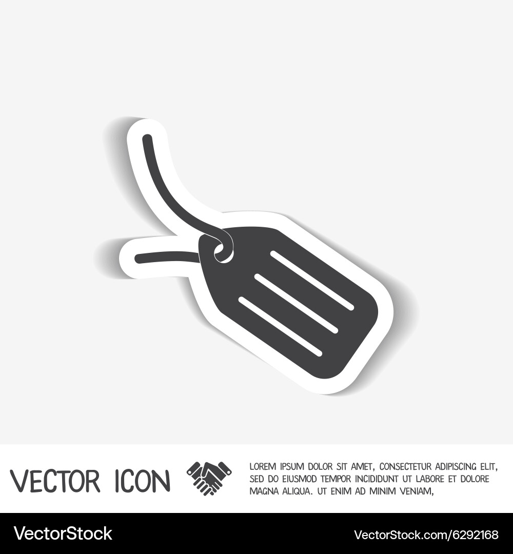 Label icon button vector image