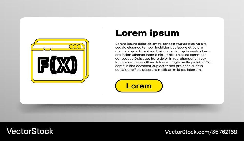 Line function mathematical symbol icon isolated Line function mathematical symbol icon isolated vector image