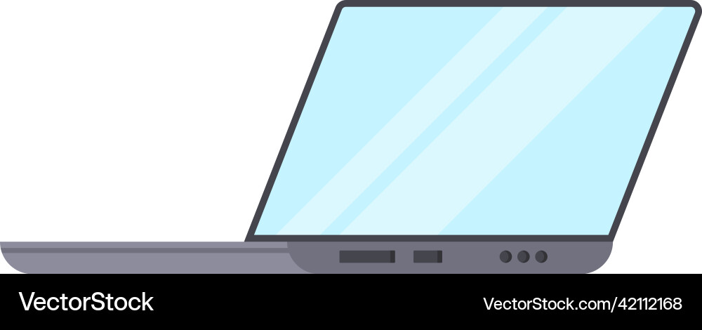 Open laptop with empty screen isometric icon Open laptop with empty screen isometric icon vector image