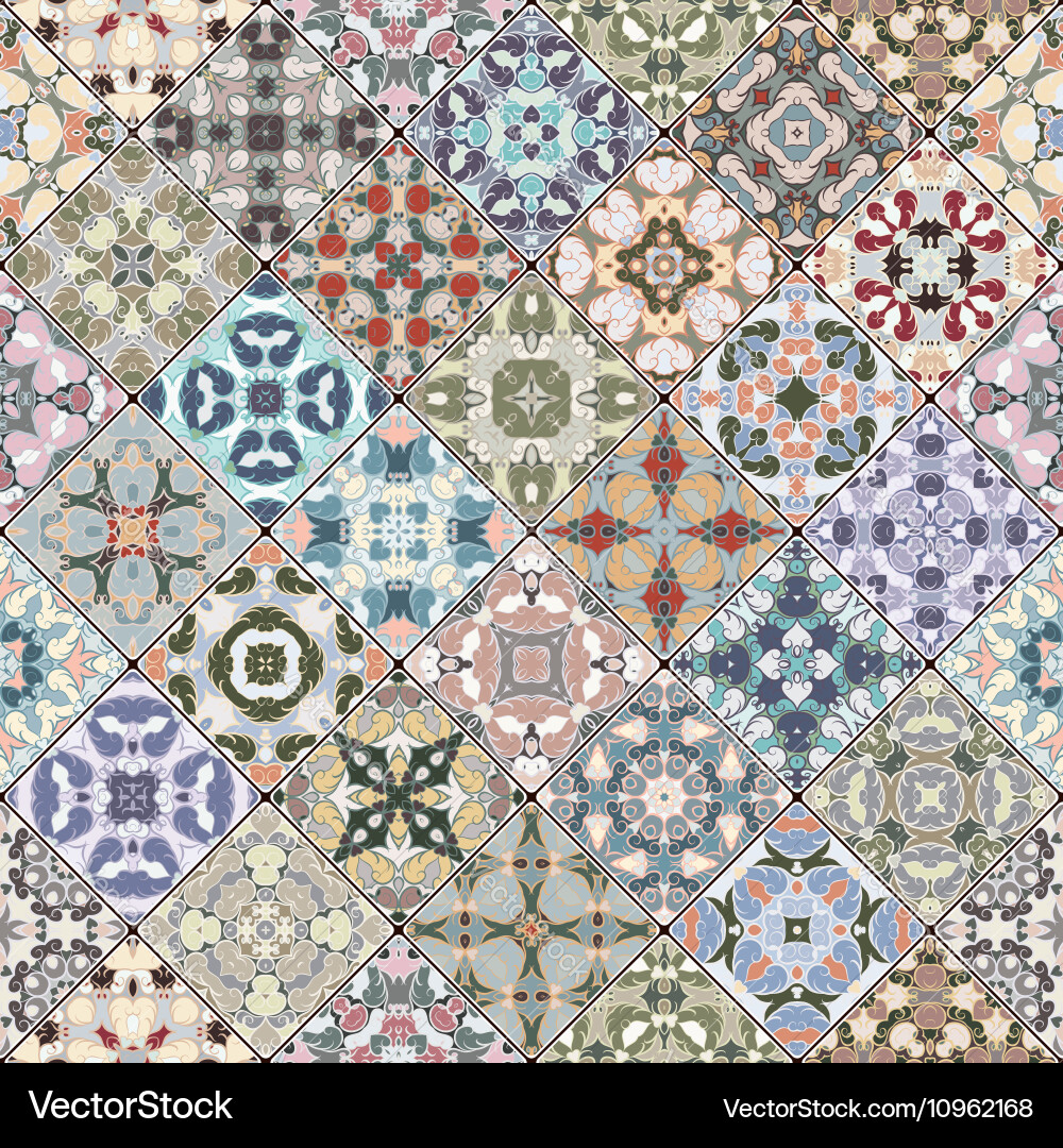 Orientalische Patchwork Mosaic vektorbild