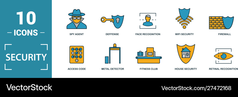 Security icon set include creative elements Security icon set include creative elements vector image