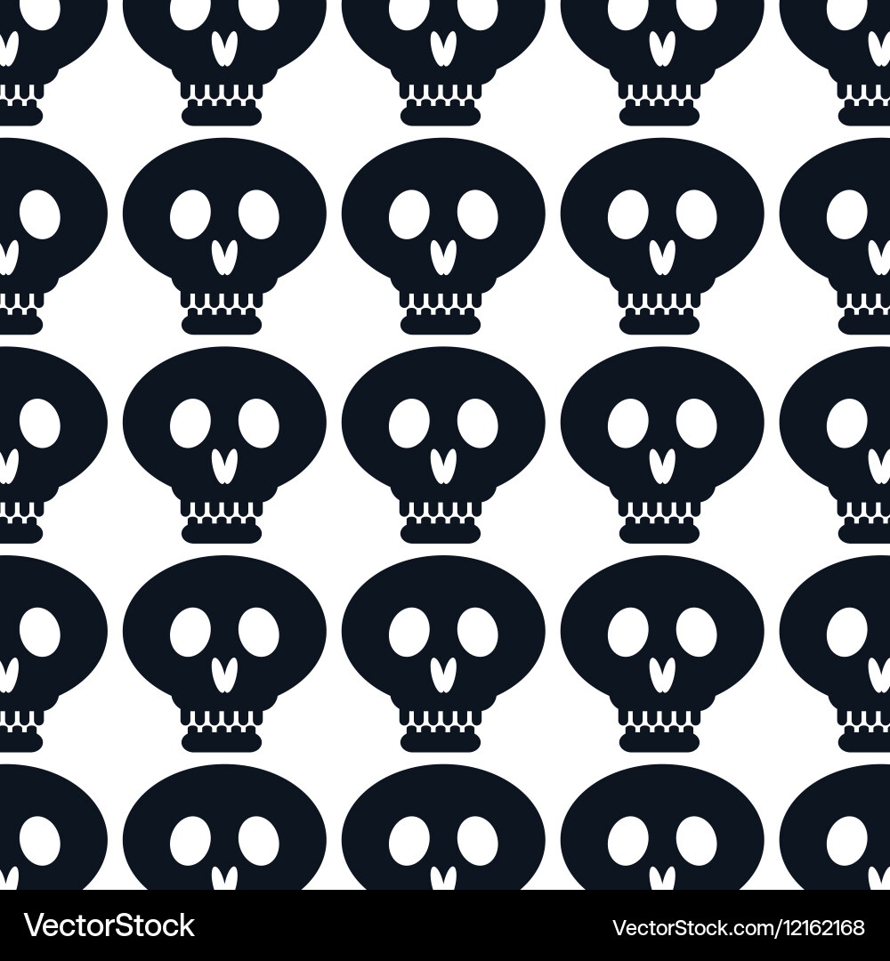 Skull pattern background icon Vector Image