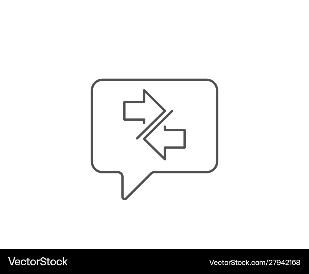 Synchronize arrows line icon arrowheads vector image
