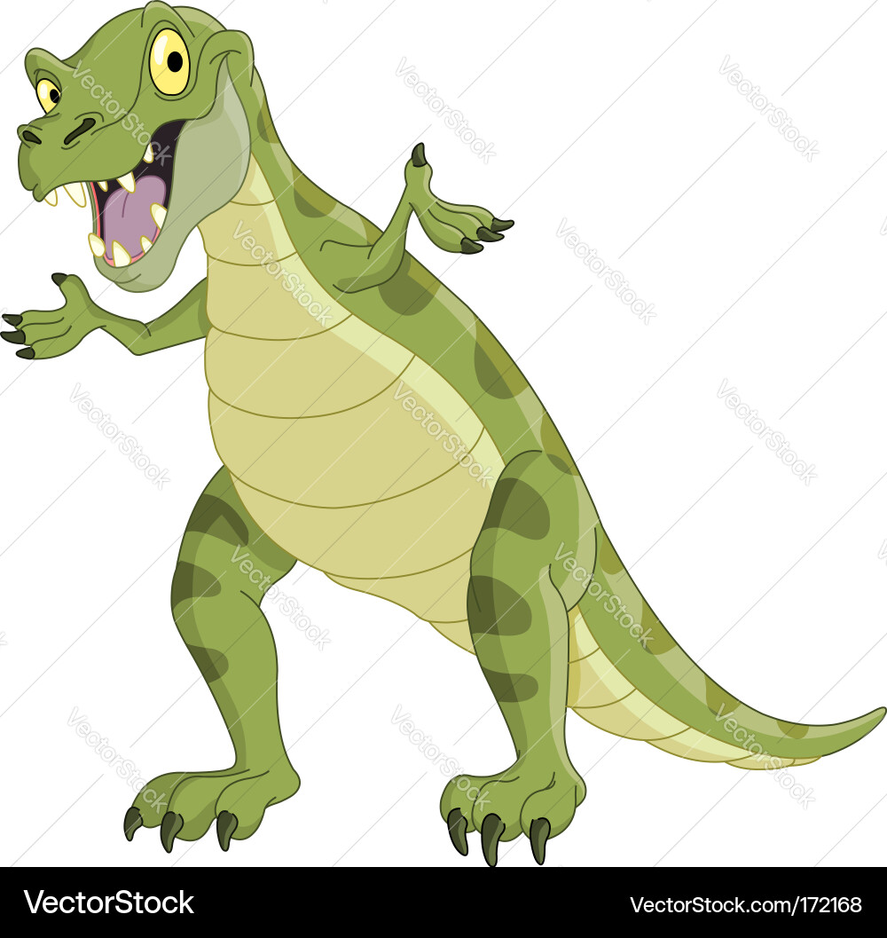 T-Rex Dinosaur Cartoon Vector Image