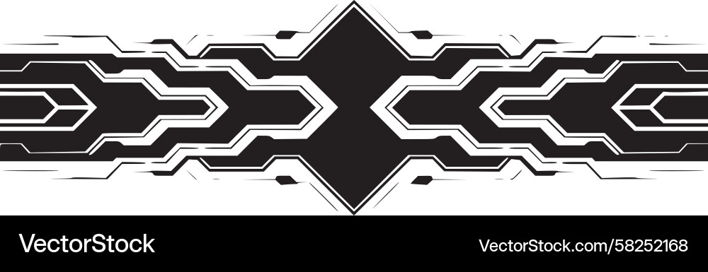 Tech Circuit Border Vector Image