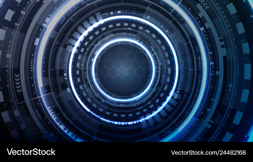 Technological future interface hud cyber access vector image