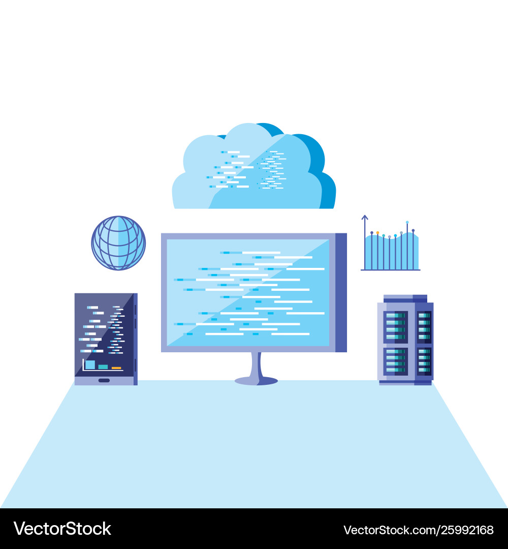 Technology and big data design Vector Image