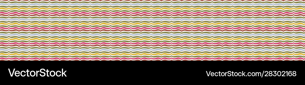 Wavy stripe texture seamless border pattern thin Wavy stripe texture seamless border pattern thin Vector Image