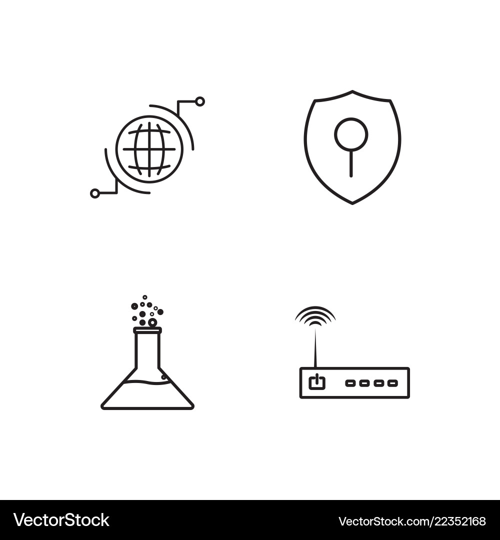 Web simple outlined icons set Web simple outlined icons set Vector Image