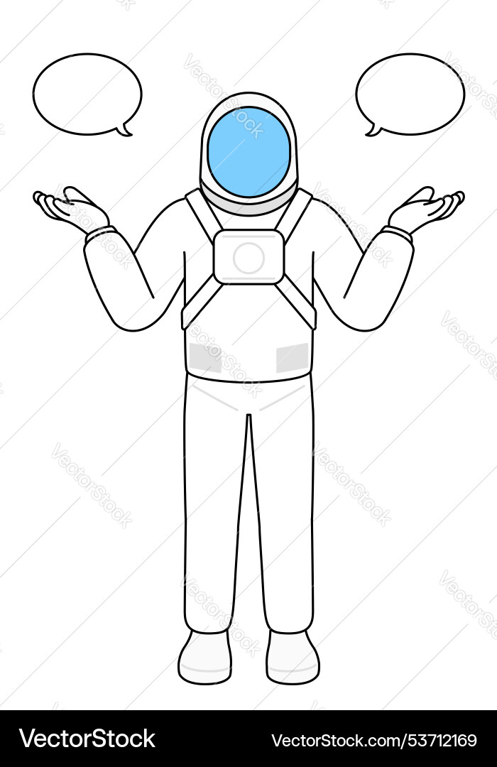 Astronaut with wipeout and comparison Astronaut with wipeout and comparison Vector Image