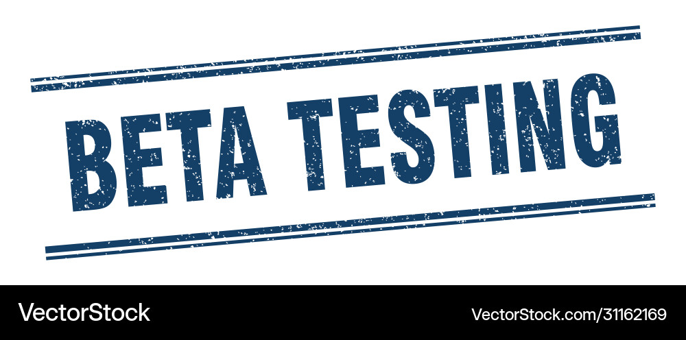 Beta testing stamp label square Vector Image
