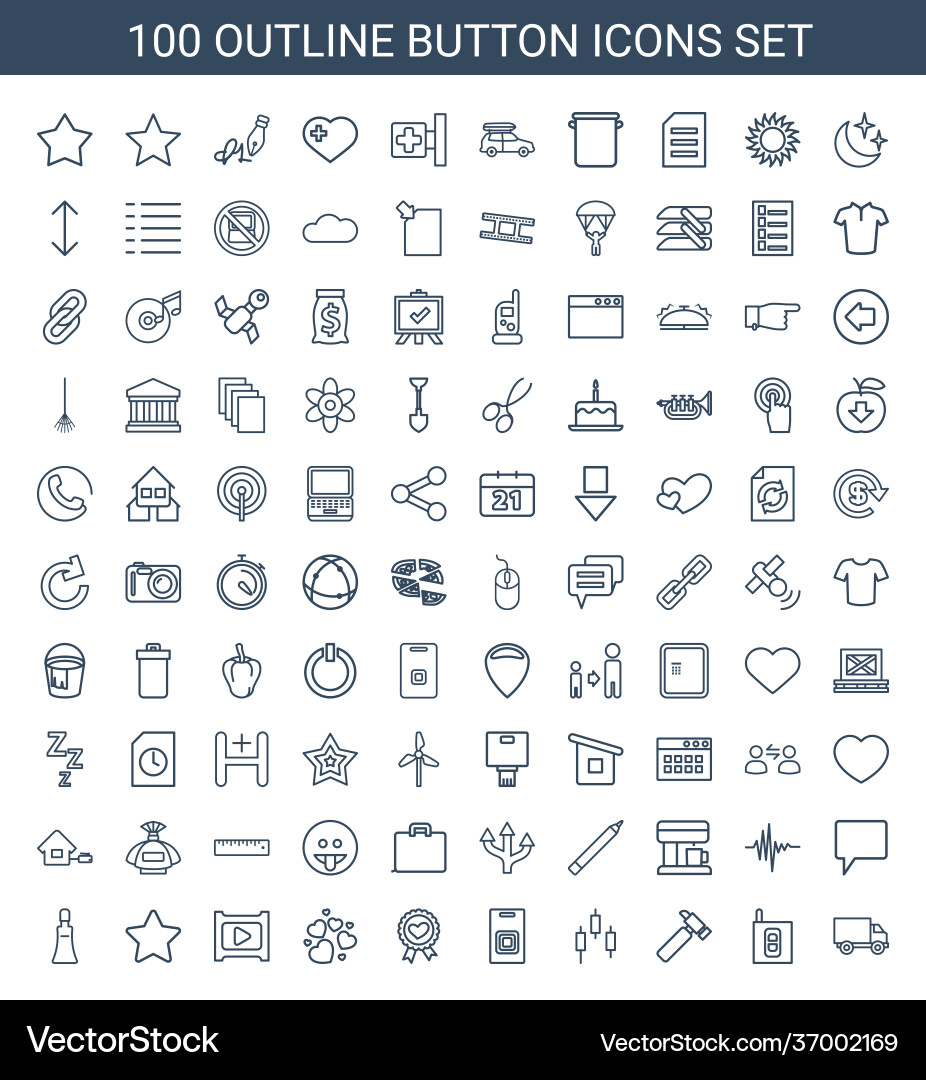 Button icons vector image