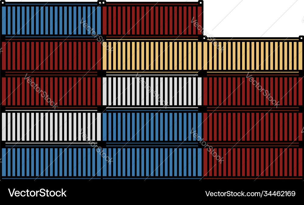 Container stack icon Container stack icon vector image