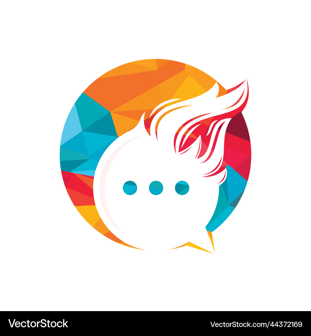 Designvorlage für das Logo von Fire-Chat Designvorlage für das Logo von Fire-Chat vektorbild