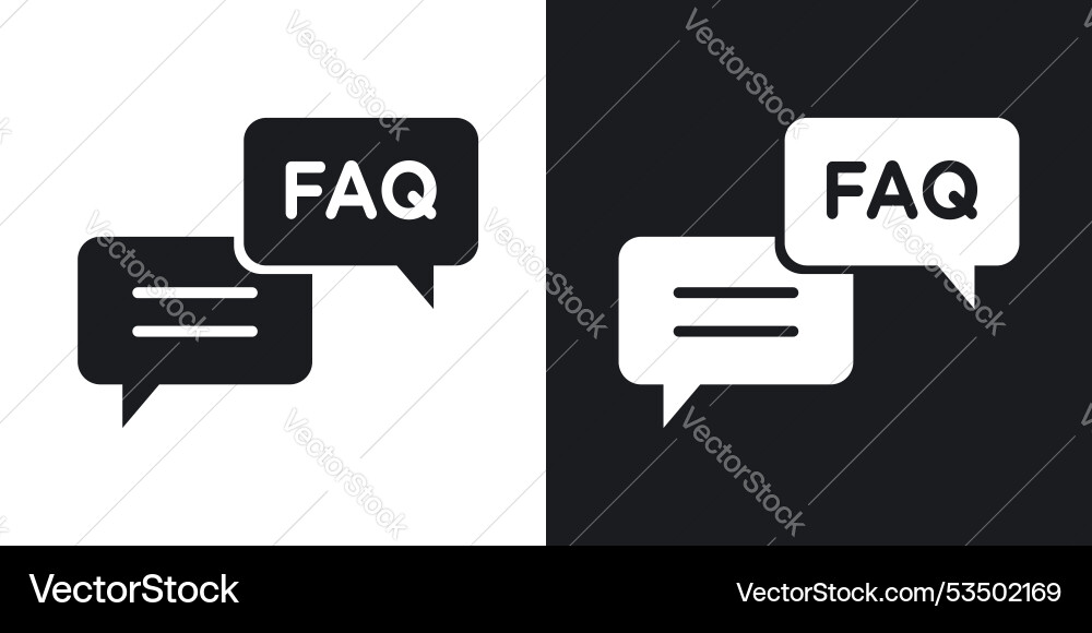 Faqline in thin line black color flat simple Faqline in thin line black color flat simple Vector Image