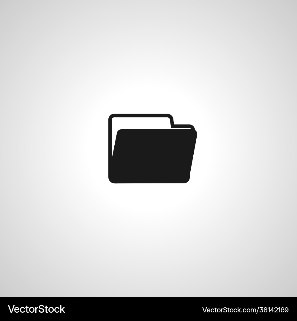 File folder isolated icon Vector Image