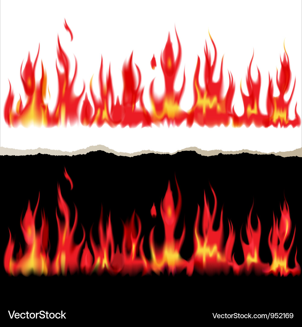 Fire Flame Borders (952169) – Royalty-Free Vector | VectorStock, image size:1000x1080
