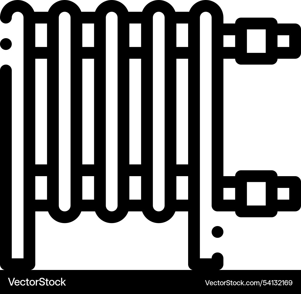 Heater icon thin linear style design isolated Heater icon thin linear style design isolated vector image