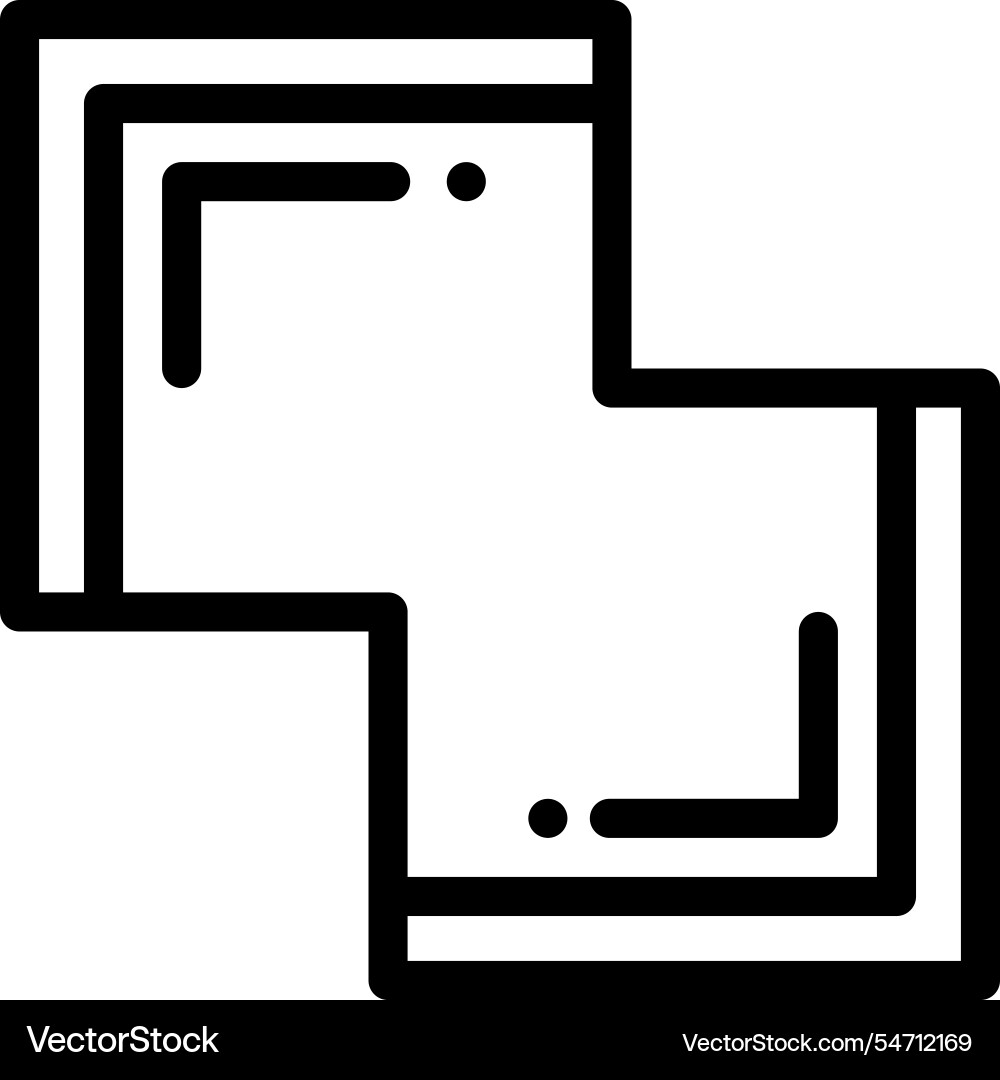 Merge icon thin linear style design isolated Merge icon thin linear style design isolated vector image