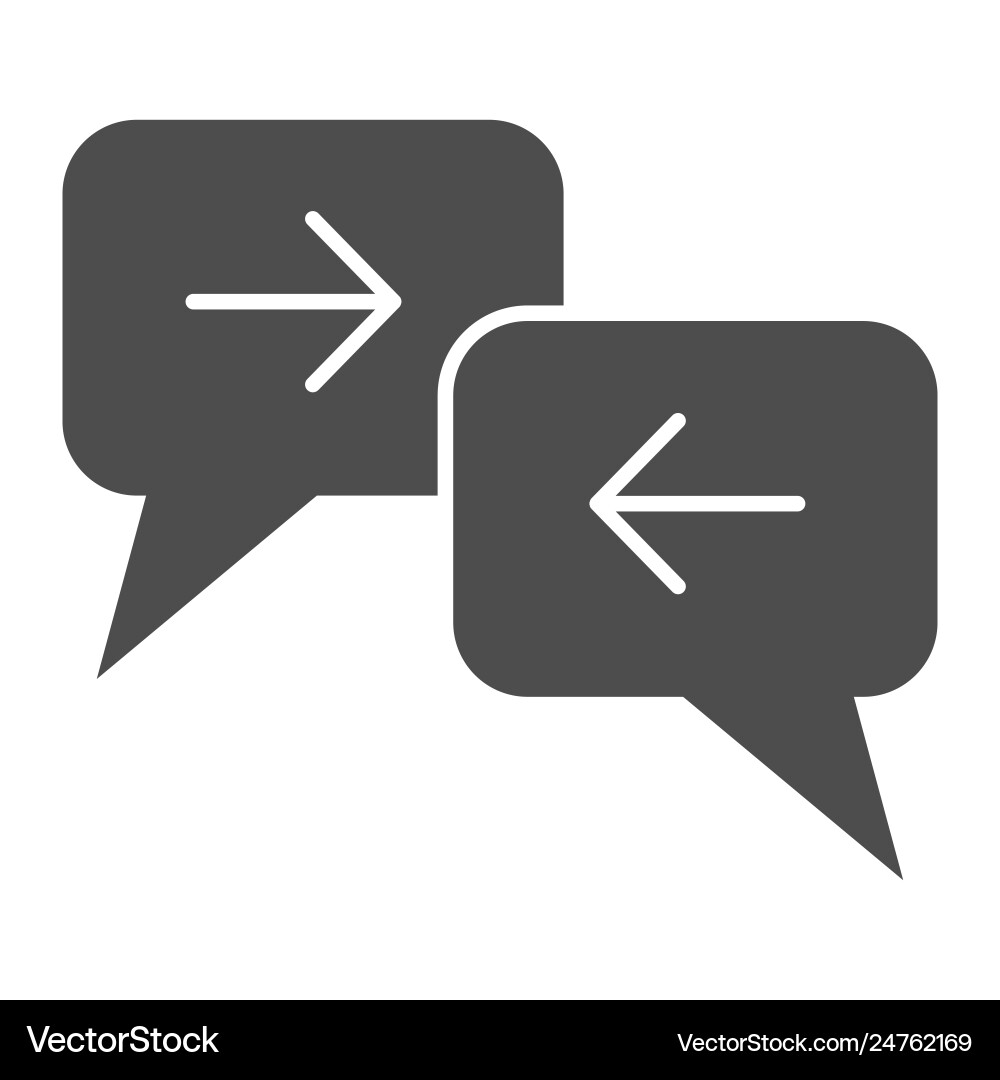 Message exchange solid icon dialog Message exchange solid icon dialog vector image