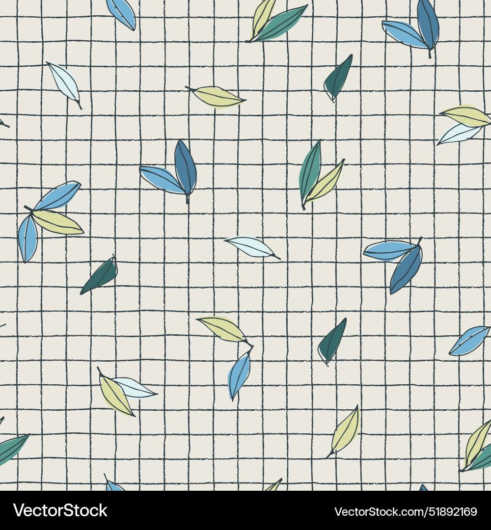 Seamless pattern with tree branches and leaves Seamless pattern with tree branches and leaves vector image