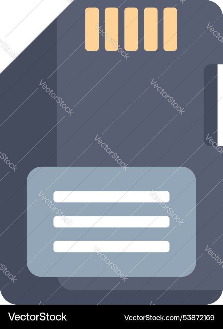 Secure digital memory card storing important data Secure digital memory card storing important data vector image