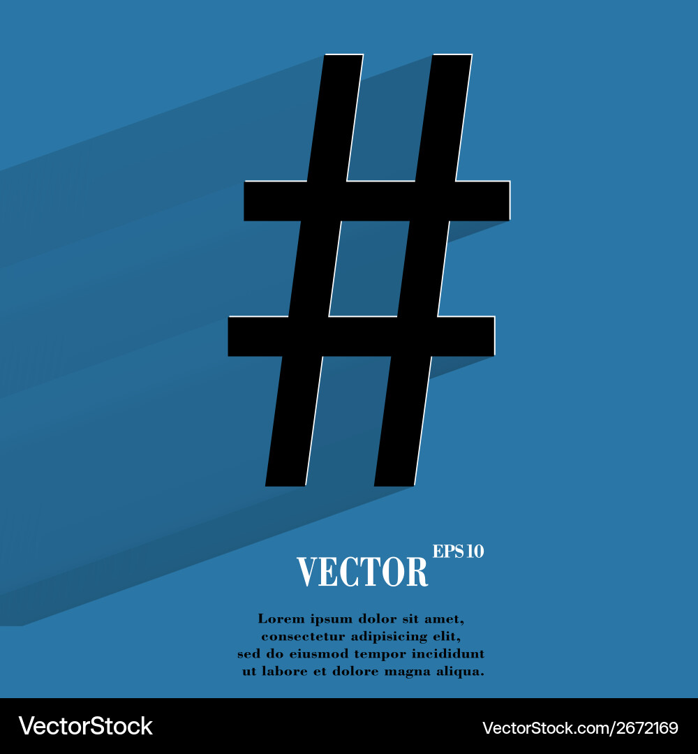 Sharp flat modern web button with long shadow Vector Image