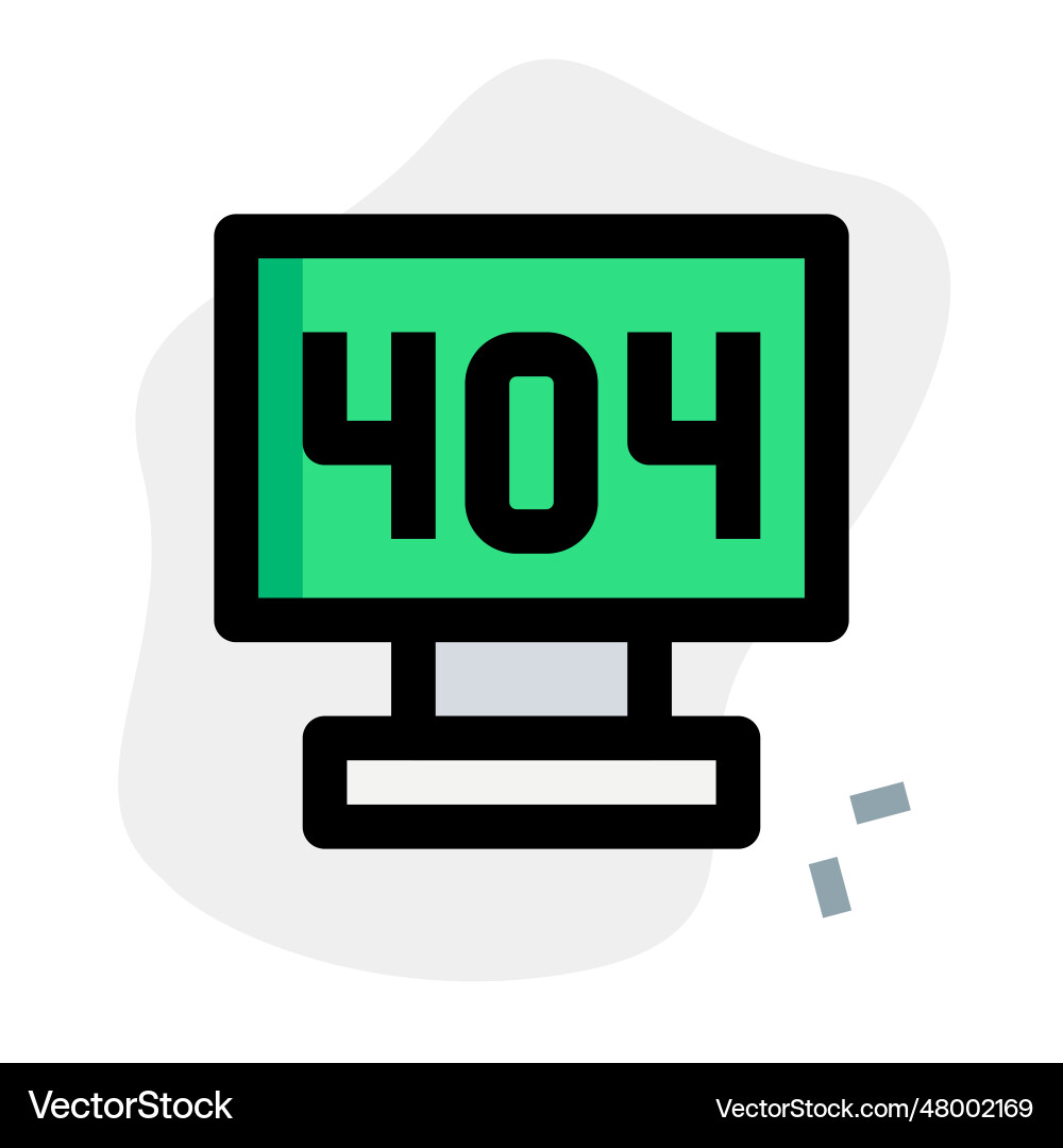Standardisierter http-Statuscode ist 404 Fehler vektorbild