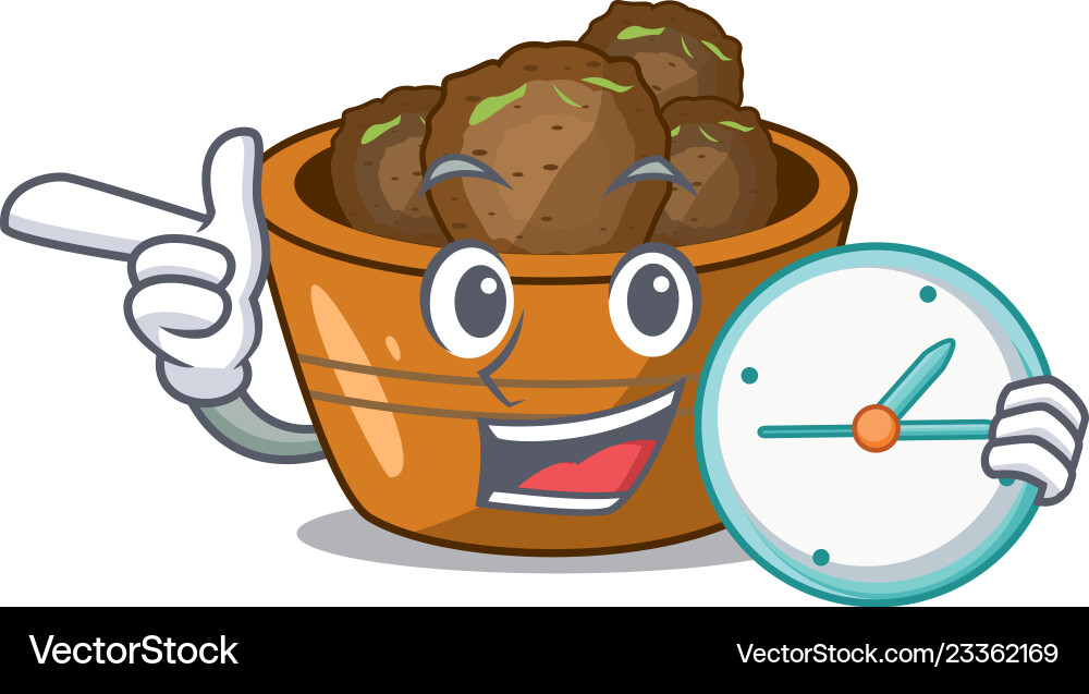 With clock gulab jamun on the character table With clock gulab jamun on the character table Vector Image