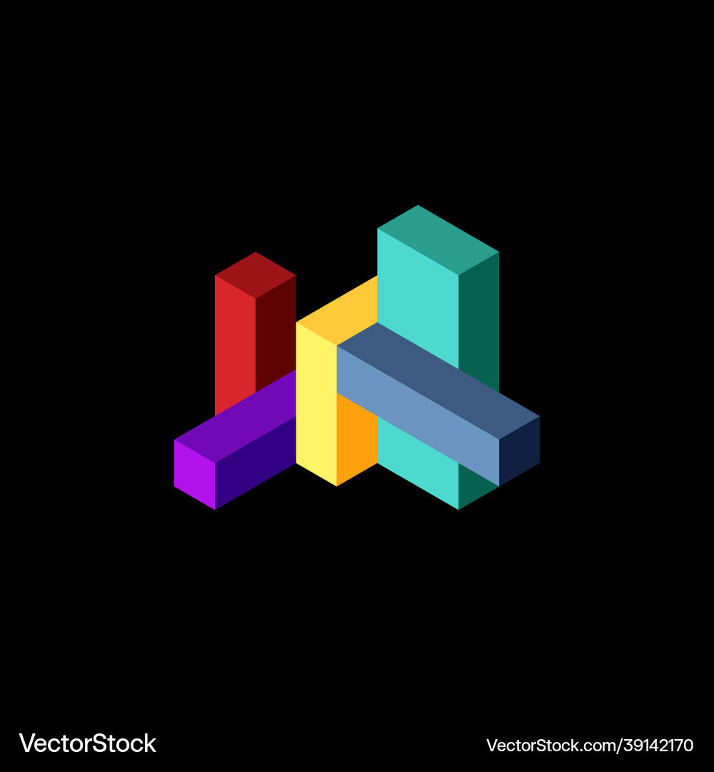 Abstract background 3d cubes cubic elements Abstract background 3d cubes cubic elements vector image