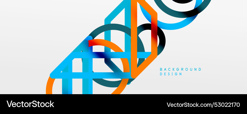 Abstract background - colorful circle lines Vector Image