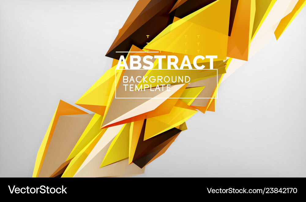 Abstract color triangles geometric background Vector Image