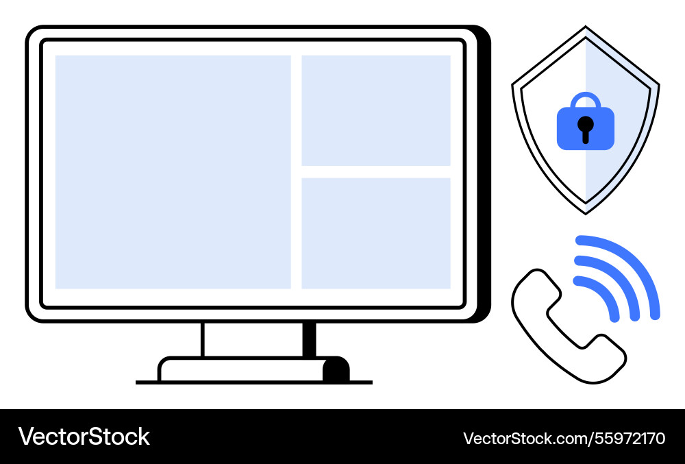 Abstract representation of cybersecurity Abstract representation of cybersecurity vector image