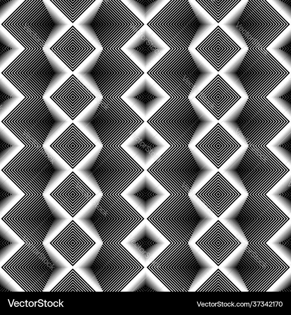 Design seamless monochrome zigzag pattern Design seamless monochrome zigzag pattern vector image